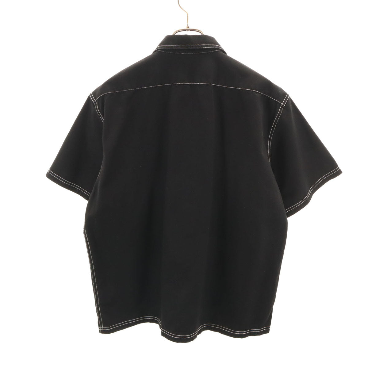 美品 XLARGE エクストララージ 半袖 ジップアップ ワークシャツ M ブラック メンズ