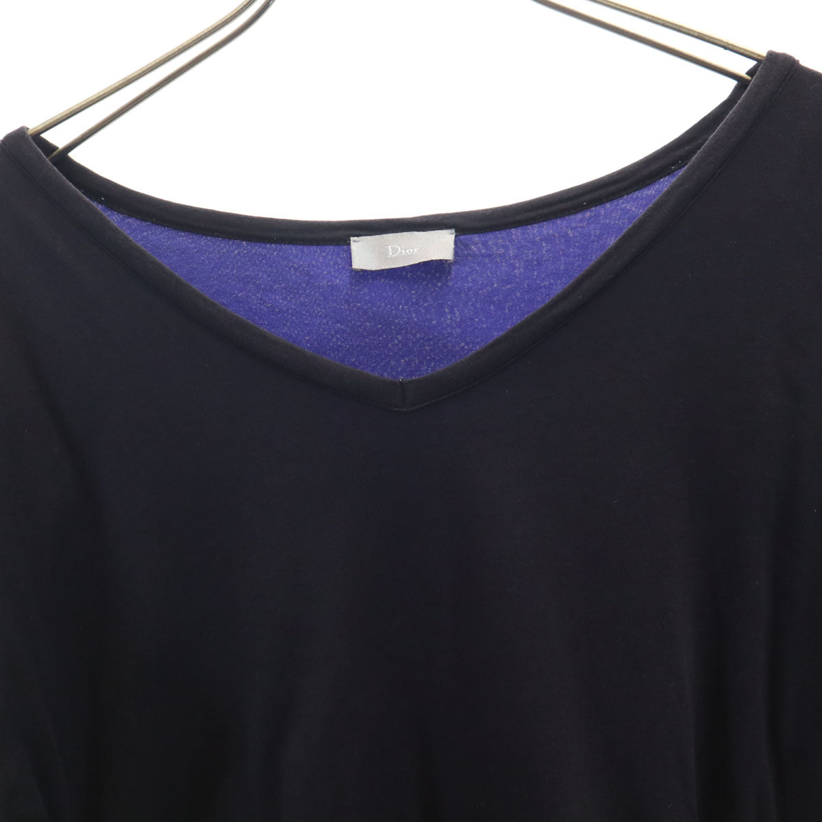 Dior ディオール 半袖 Vネック Tシャツ M ブラック レディース