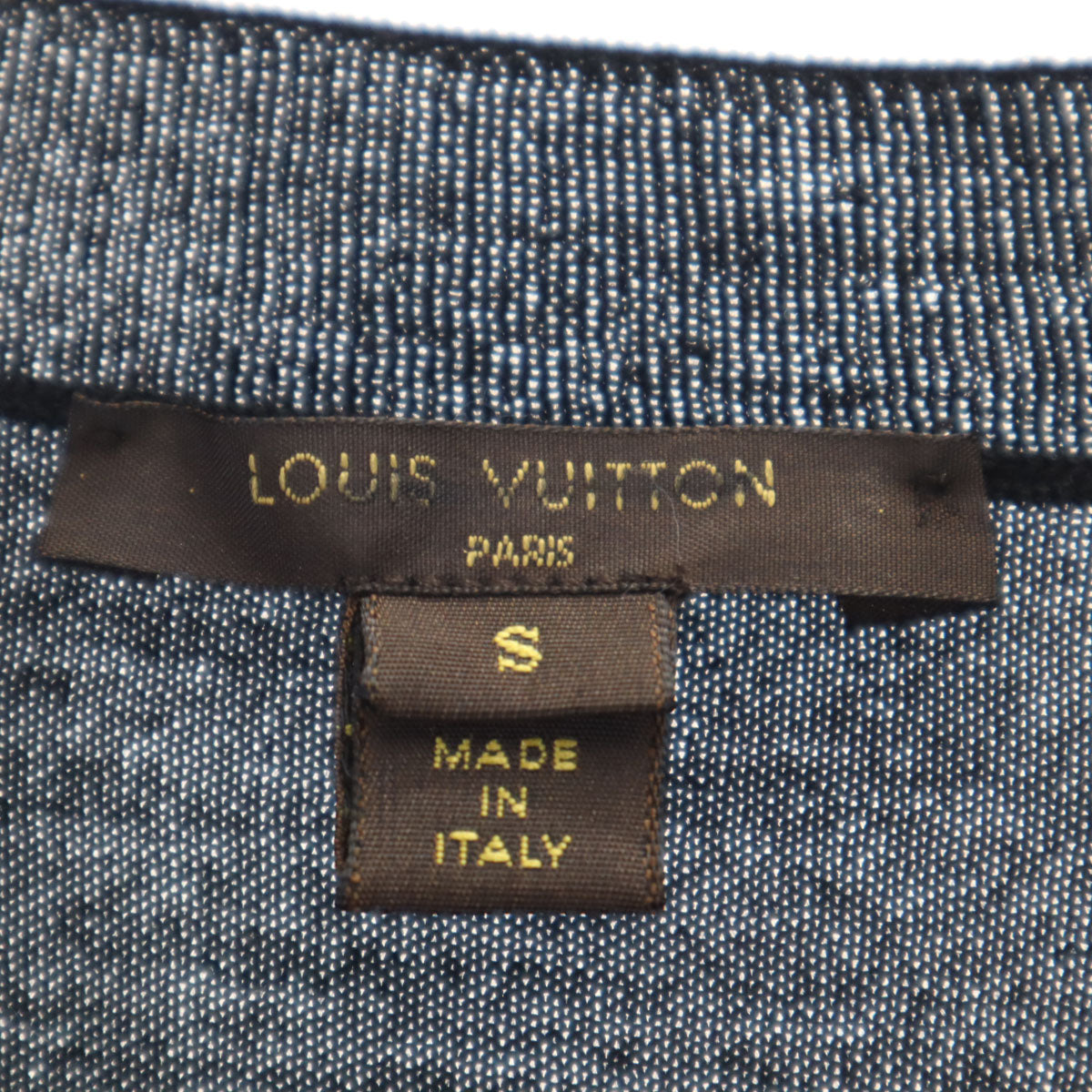 LOUIS VUITTON ルイヴィトン イタリア製 半袖 ニット S ブラック レディース