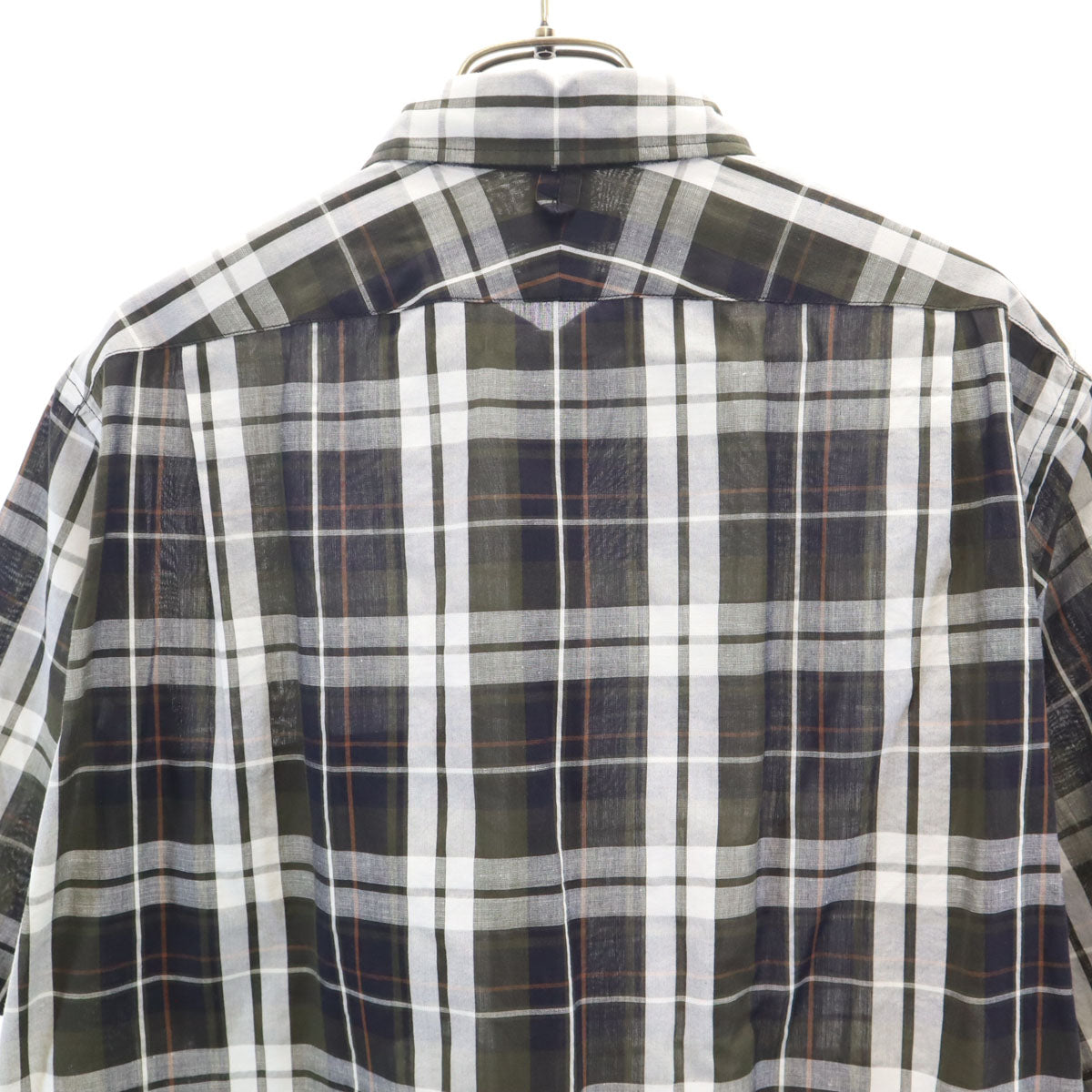 Mackintosh マッキントッシュ チェック柄 半袖 シャツ M カーキ メンズ