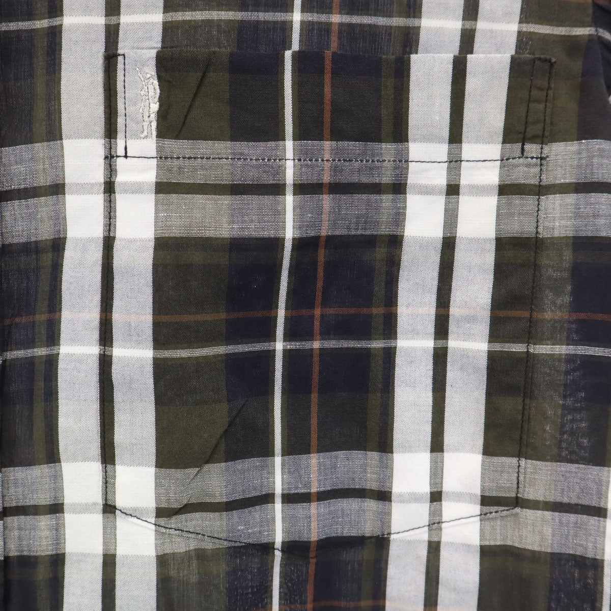 Mackintosh マッキントッシュ チェック柄 半袖 シャツ M カーキ メンズ
