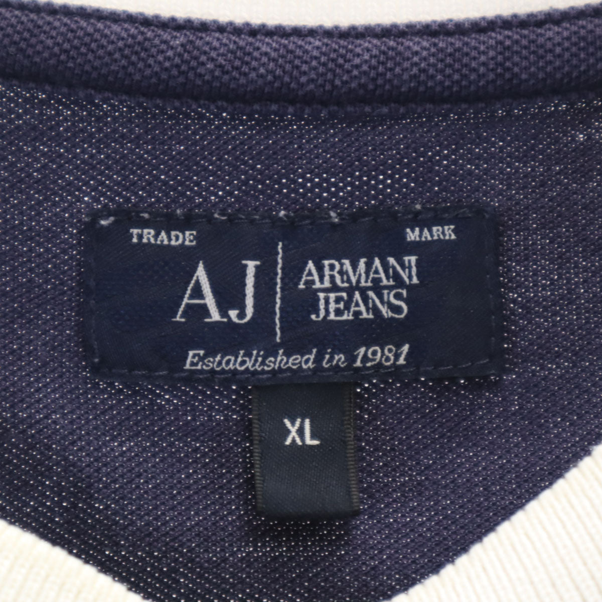 ARMANI JEANS アルマーニジーンズ 半袖 Tシャツ XL ネイビー メンズ