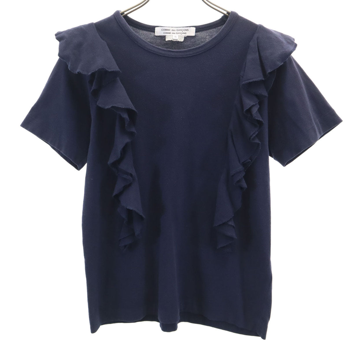 Comme des Garcons Comme des Garcons コムデギャルソンコムデギャルソン 2008年 日本製 半袖 フリル Tシャツ S ネイビー レディース