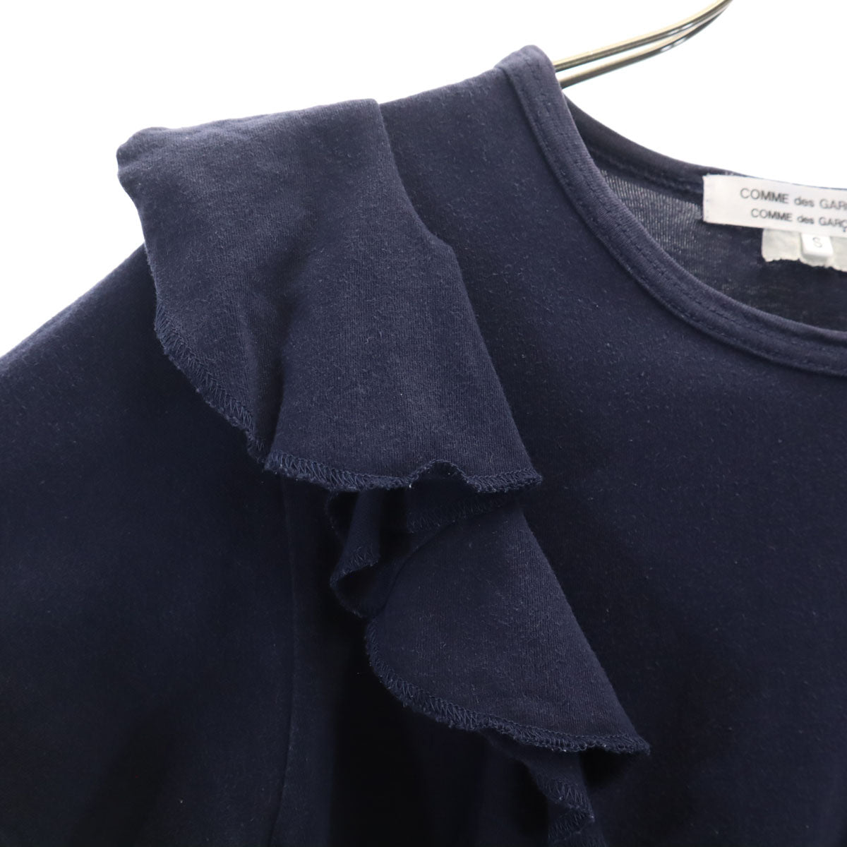 Comme des Garcons Comme des Garcons コムデギャルソンコムデギャルソン 2008年 日本製 半袖 フリル Tシャツ S ネイビー レディース