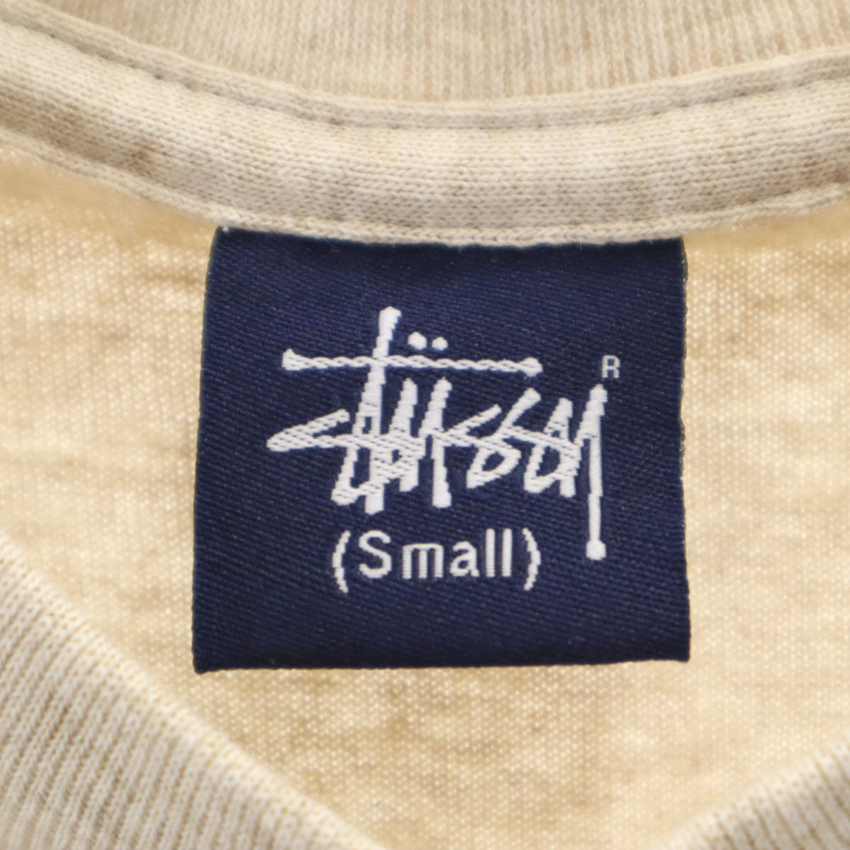 STUSSY ステューシー 90s 紺タグ オールド 半袖 Tシャツ S ベージュ メンズ