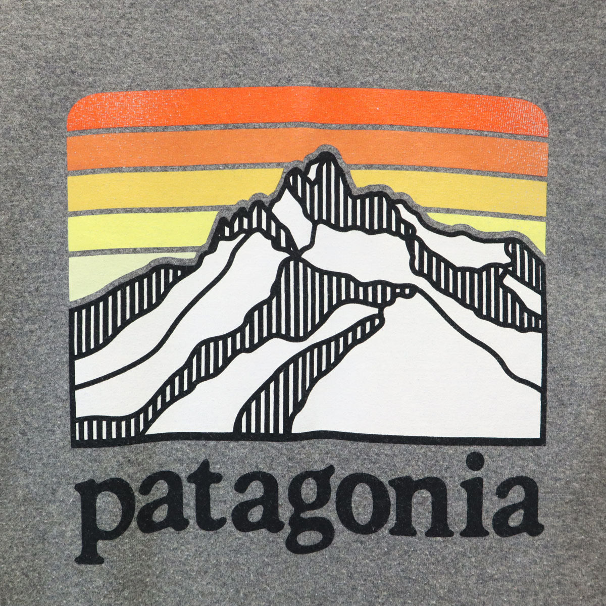 patagonia パタゴニア バックプリント 長袖 Tシャツ S グレー 38517FA20 アウトドア ロンT メンズ