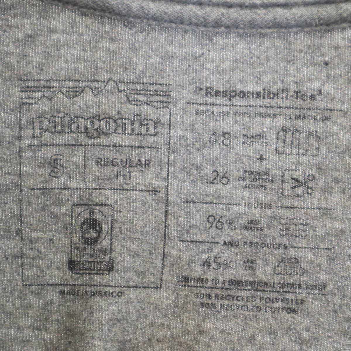 patagonia パタゴニア バックロゴ 長袖 Tシャツ S グレー 38518FA20 アウトドア ロンT メンズ