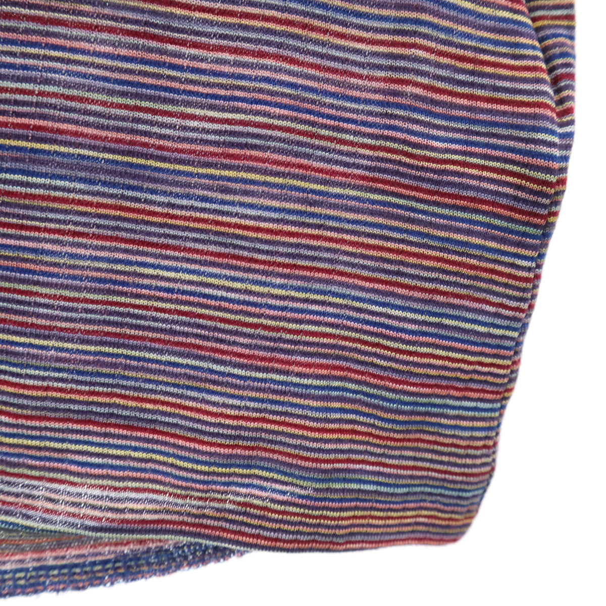 MISSONI SPORT ミッソーニスポーツ イタリア製 ボーダー柄 長袖 ポロシャツ 44 マルチ レディース