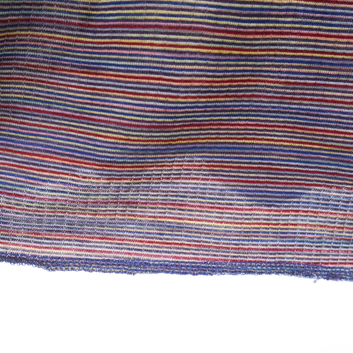 MISSONI SPORT ミッソーニスポーツ イタリア製 ボーダー柄 長袖 ポロシャツ 44 マルチ レディース