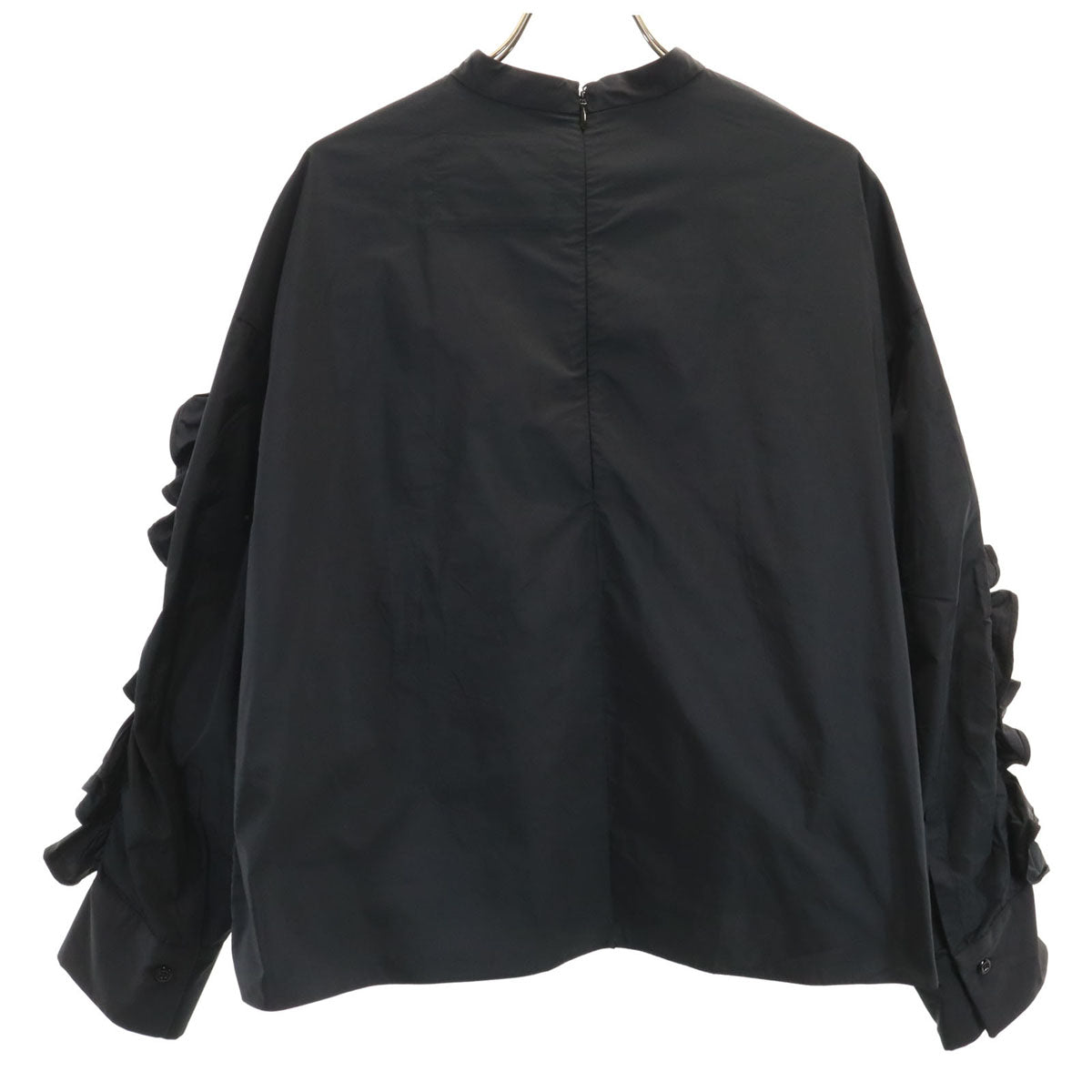 JIL SANDER ジルサンダー イタリア製 長袖 プルオーバー ブラウス 34 ブラック レディース