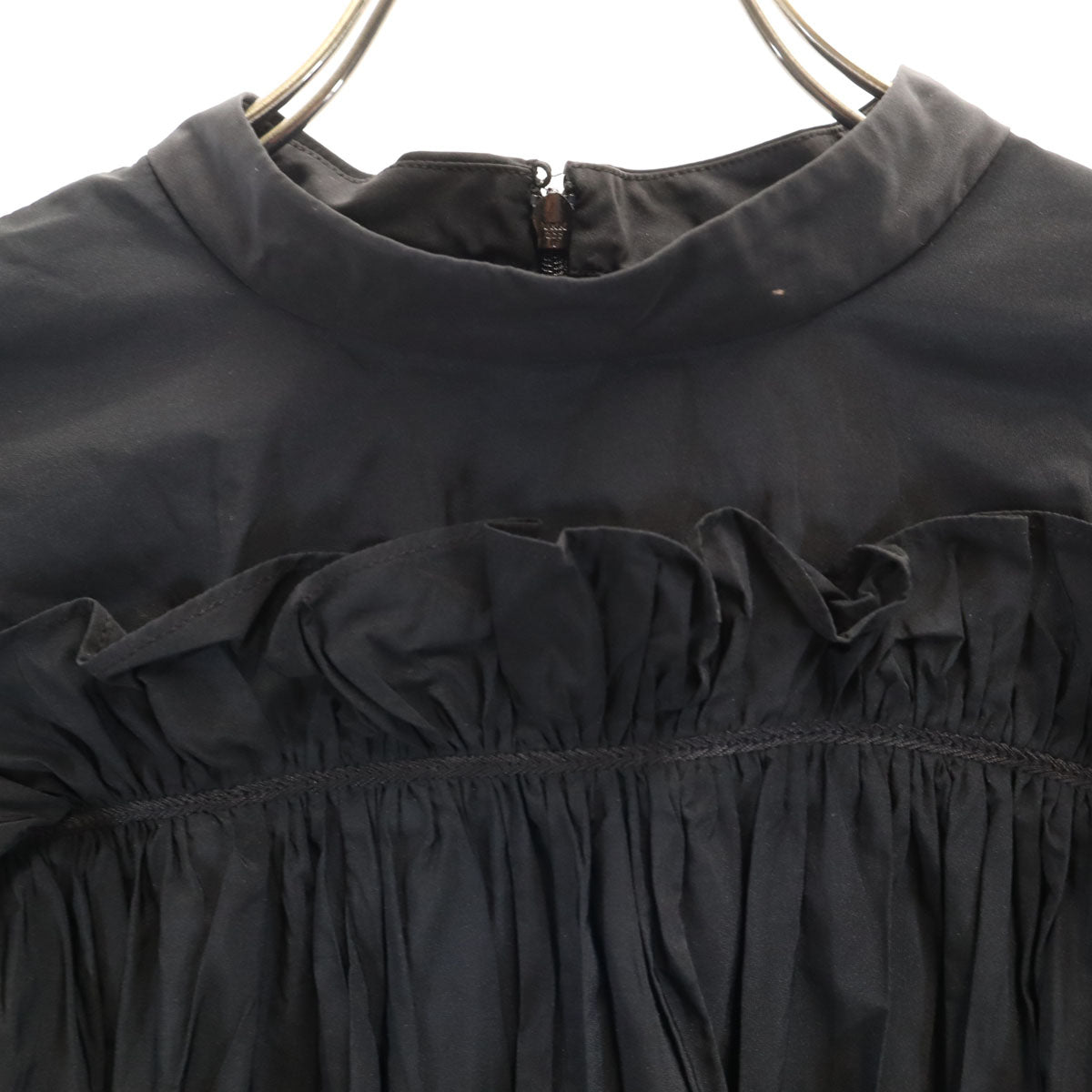 JIL SANDER ジルサンダー イタリア製 長袖 プルオーバー ブラウス 34 ブラック レディース