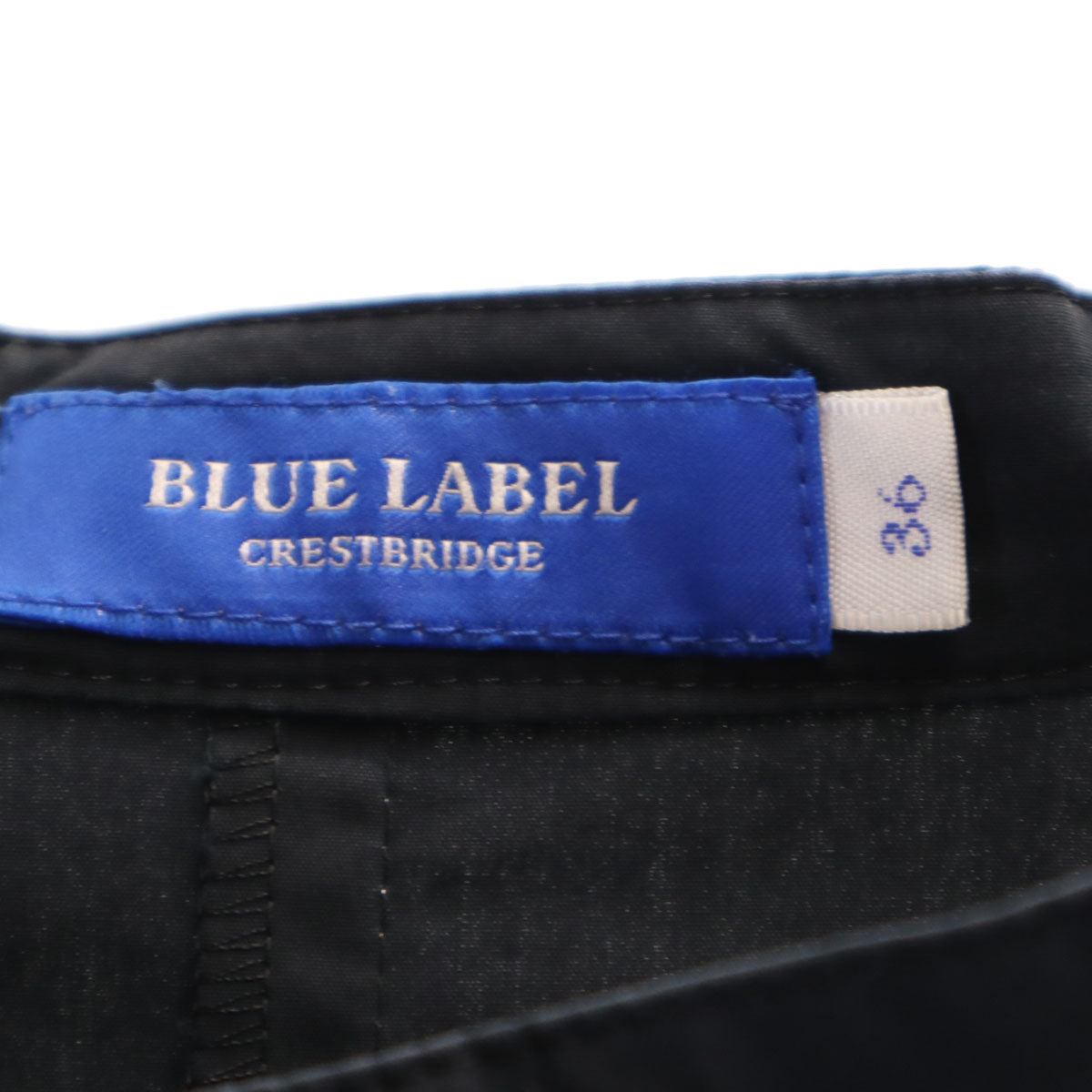 BLUE LABEL CRESTBRIDGE ブルーレーベルクレストブリッジ 長袖 シャツワンピース 36 濃紺 レディース