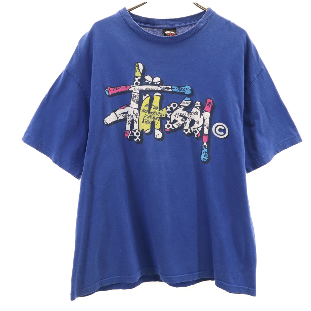 STUSSY ステューシー 半袖 Tシャツ L ブルー メンズ