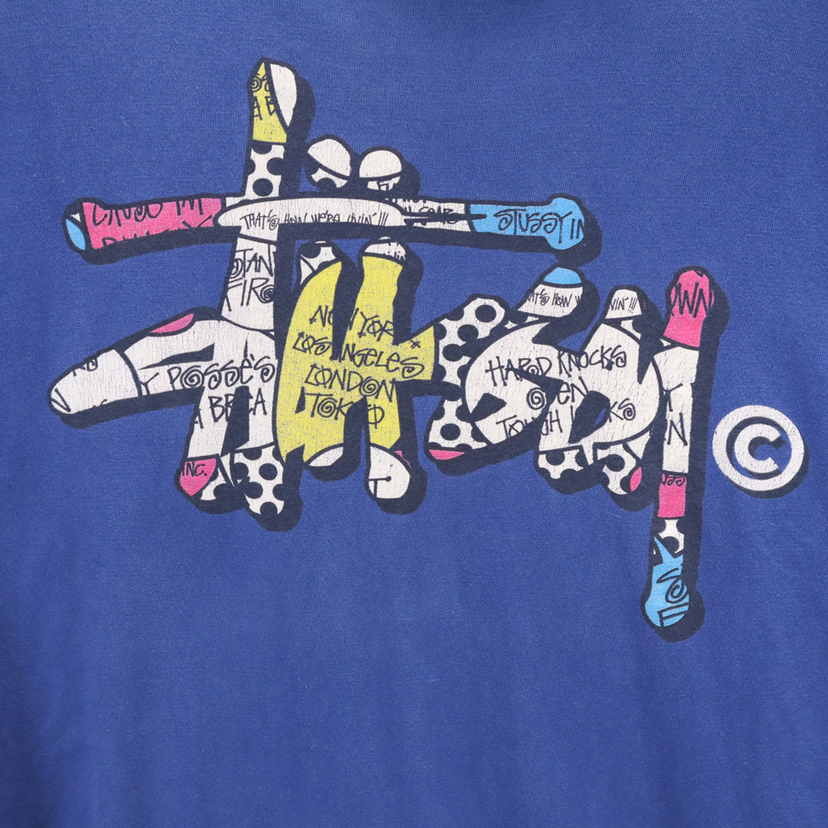 STUSSY ステューシー 半袖 Tシャツ L ブルー メンズ