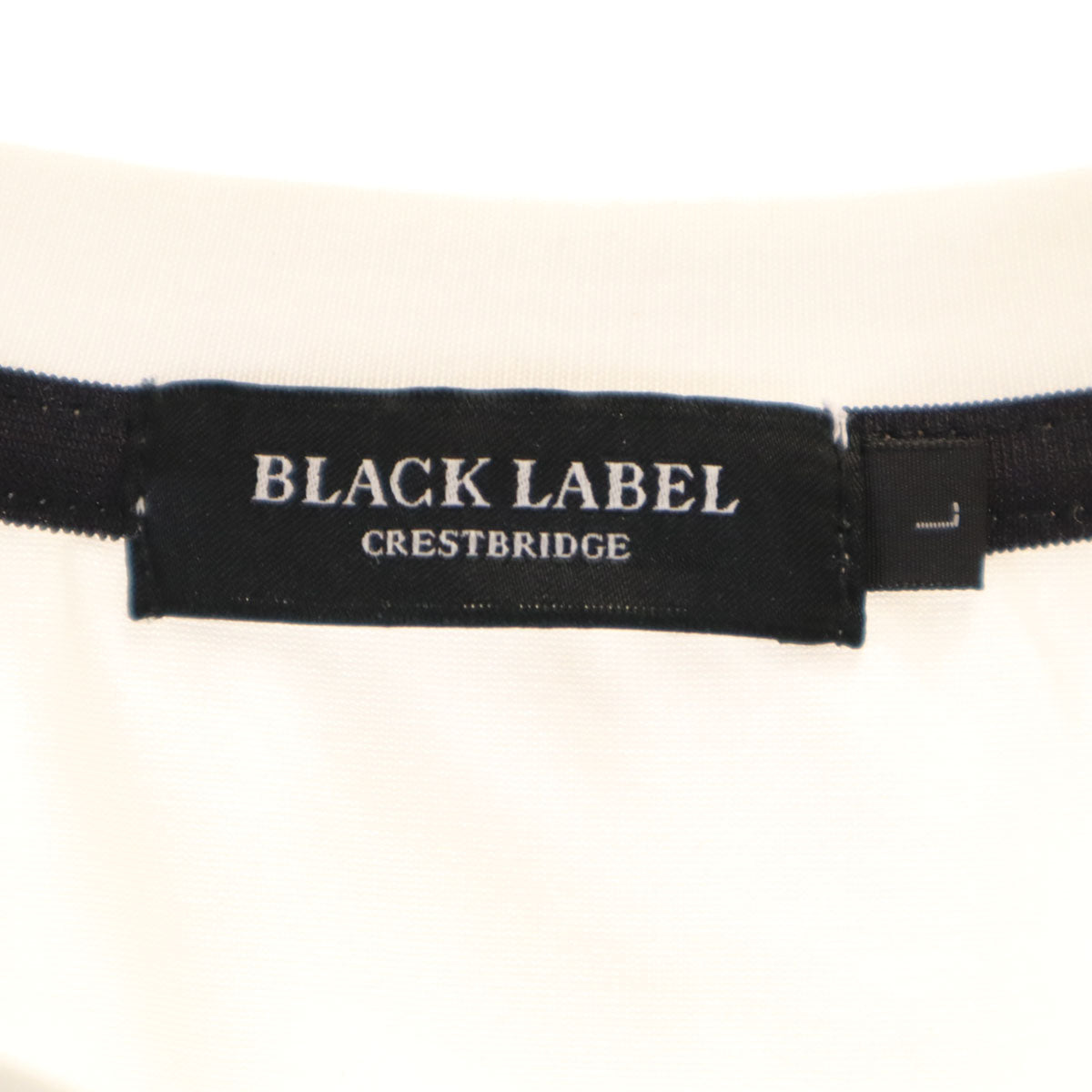 BLACK LABEL CRESTBRIDGE ブラックレーベルクレストブリッジ 半袖 Tシャツ L ホワイト メンズ
