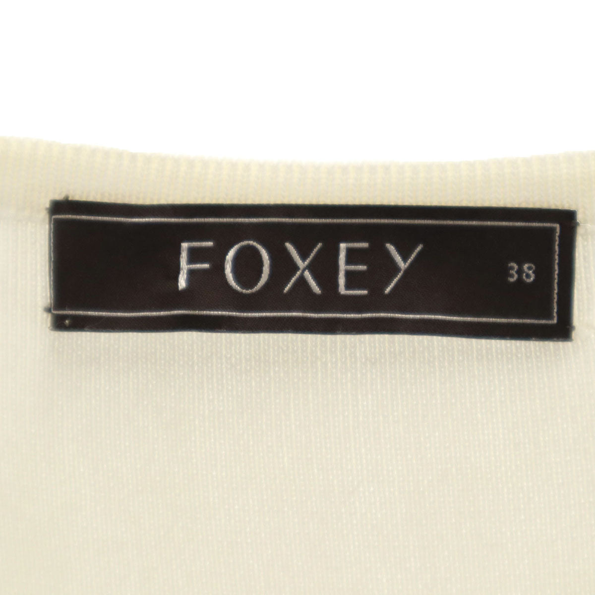 FOXEY フォクシー 日本製 半袖 カットソー 38 アイボリー レディース