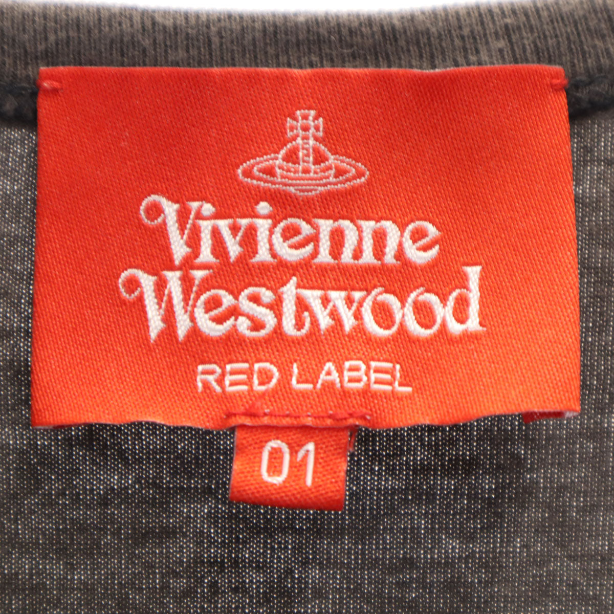 Vivienne Westwood Red Label ヴィヴィアンウエストウッド レッドレーベル 日本製 オーブ刺繍 半袖 Tシャツ 1 チャコールグレー レディース