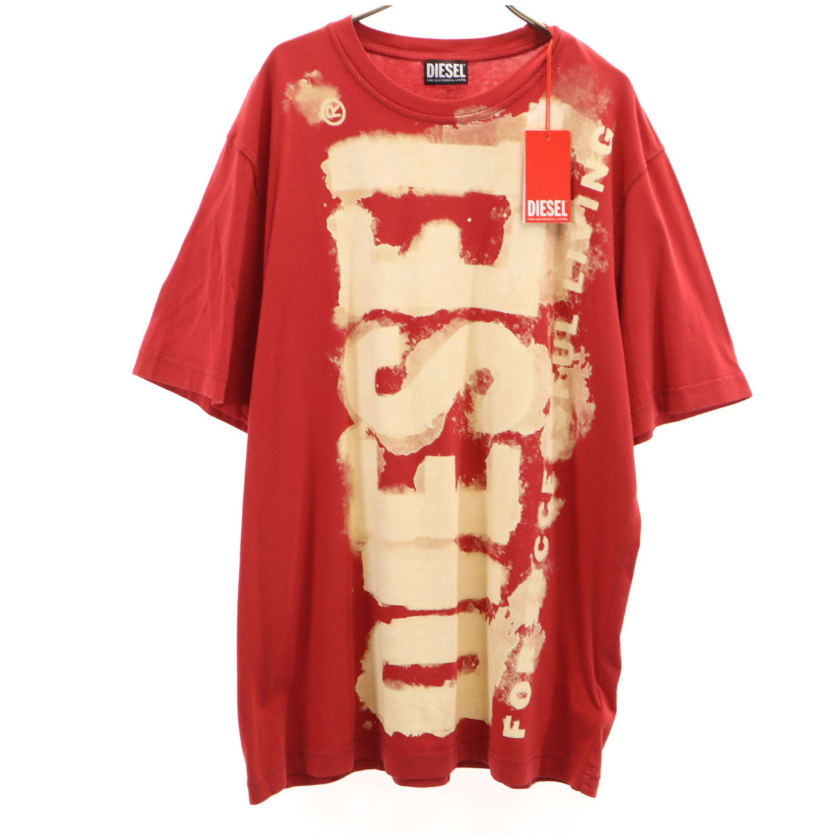 美品 DIESEL ディーゼル 半袖 Tシャツ XL レッド メンズ