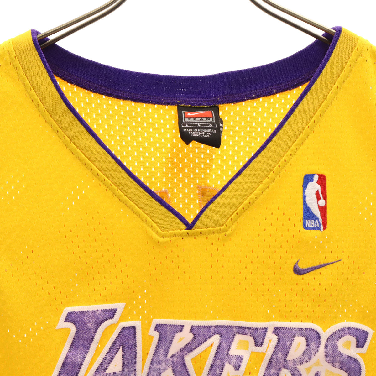 NIKE ナイキ NBA LAKERS BRYANT 8 ノースリーブ ゲームシャツ メッシュ タンクトップ L イエロー レイカーズ メンズ
