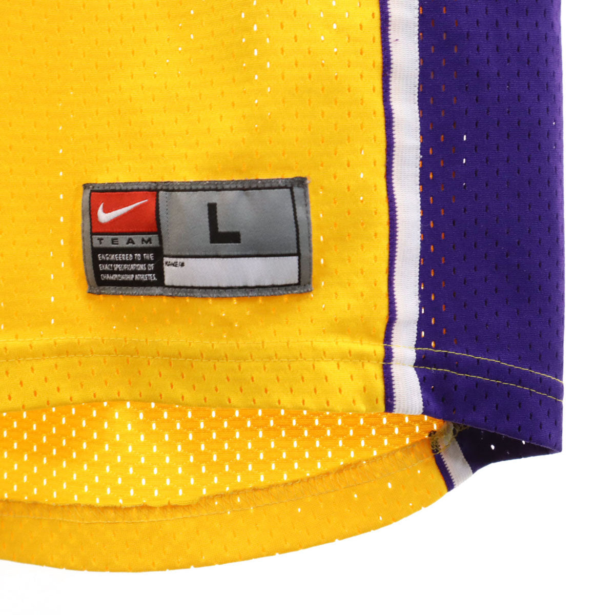 NIKE ナイキ NBA LAKERS BRYANT 8 ノースリーブ ゲームシャツ メッシュ タンクトップ L イエロー レイカーズ メンズ