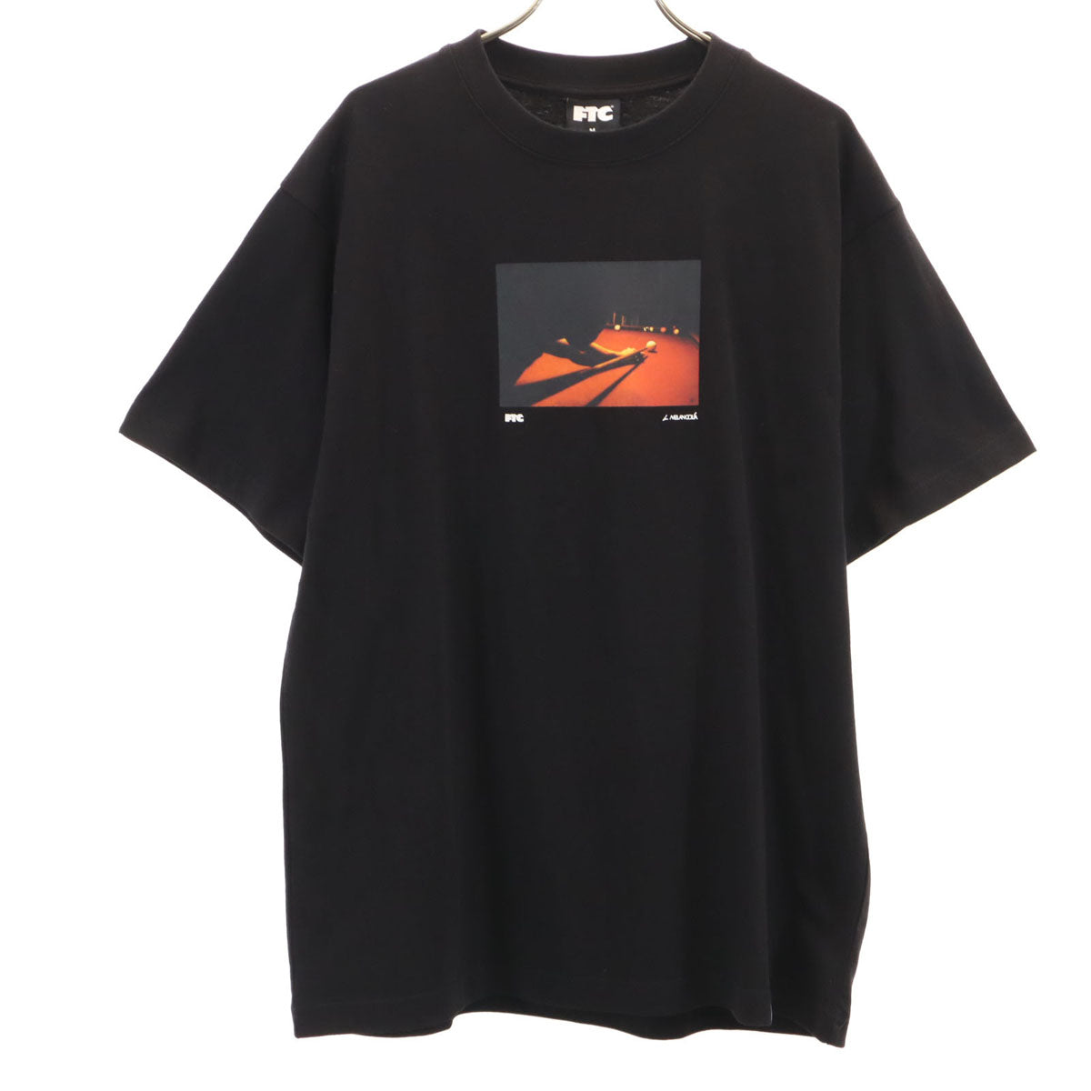 美品 FTC エフティーシー ビリヤード フォト 半袖 Tシャツ M ブラック メンズ