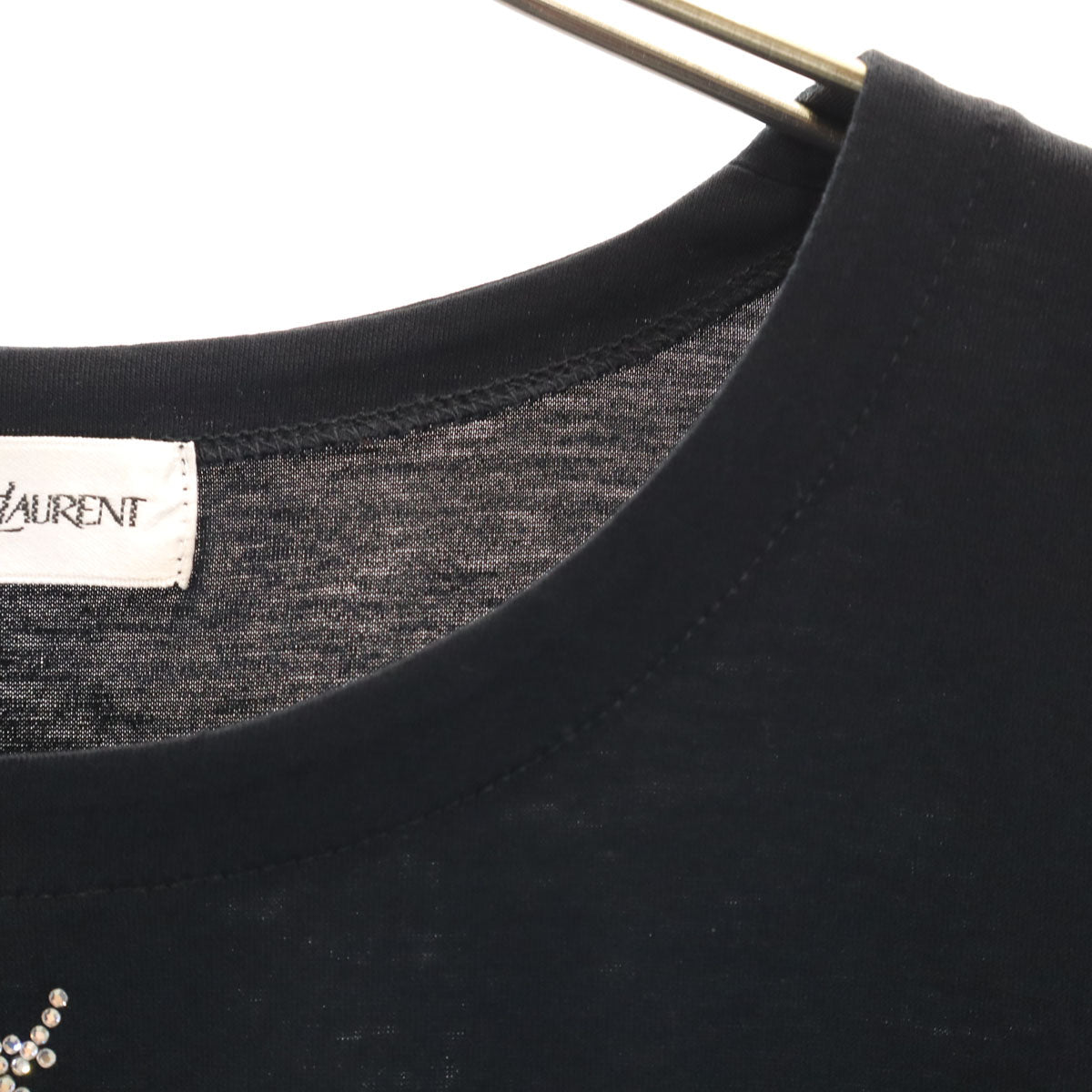 YVES SAINT LAURENT イヴサンローラン 90s オールド 半袖 Tシャツ M ブラック レディース