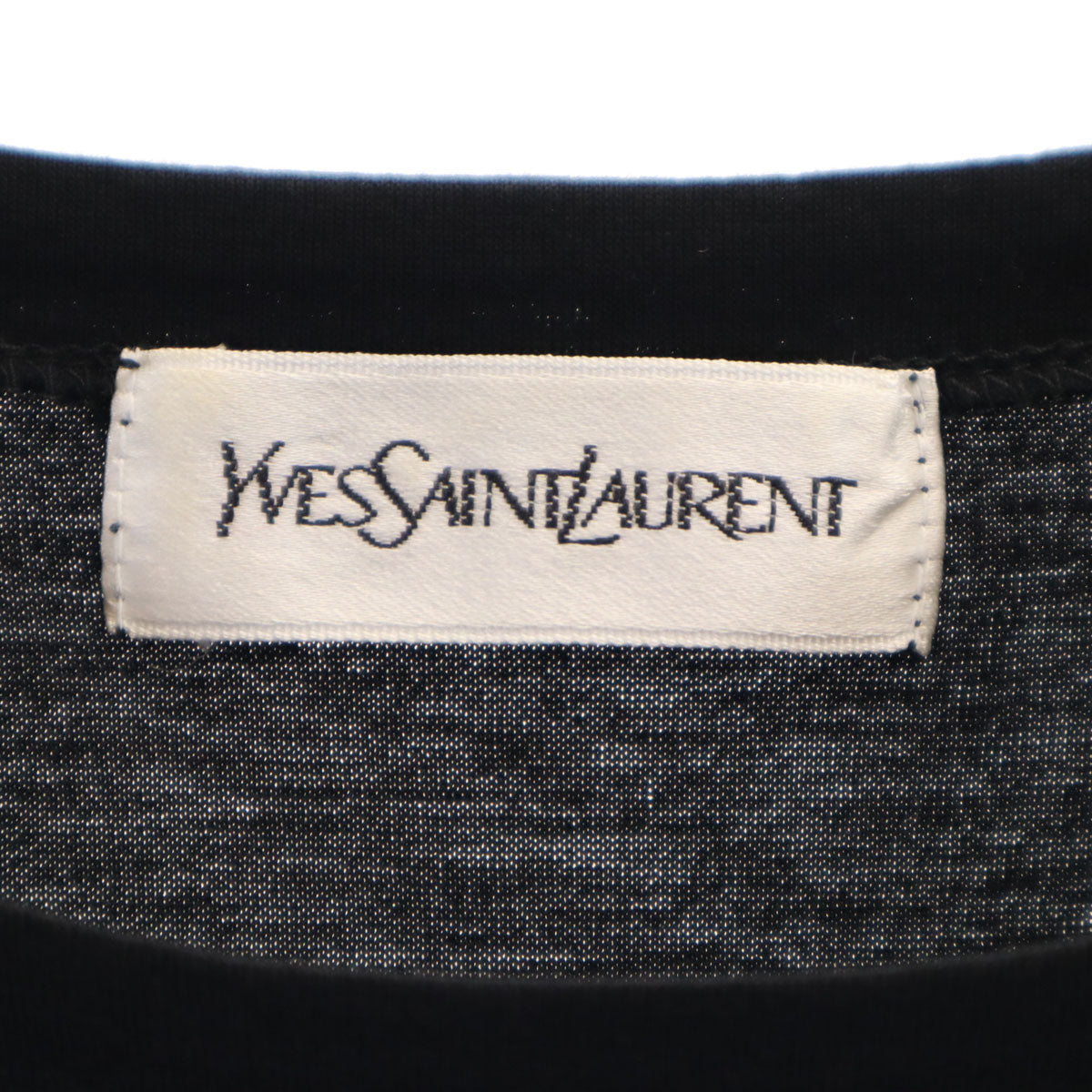 YVES SAINT LAURENT イヴサンローラン 90s オールド 半袖 Tシャツ M ブラック レディース