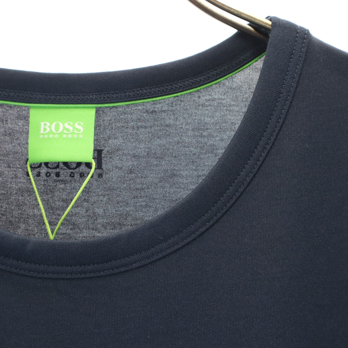 未使用 BOSS HUGO BOSS ボスヒューゴボス エンボスロゴ 半袖 Tシャツ L ネイビー メンズ