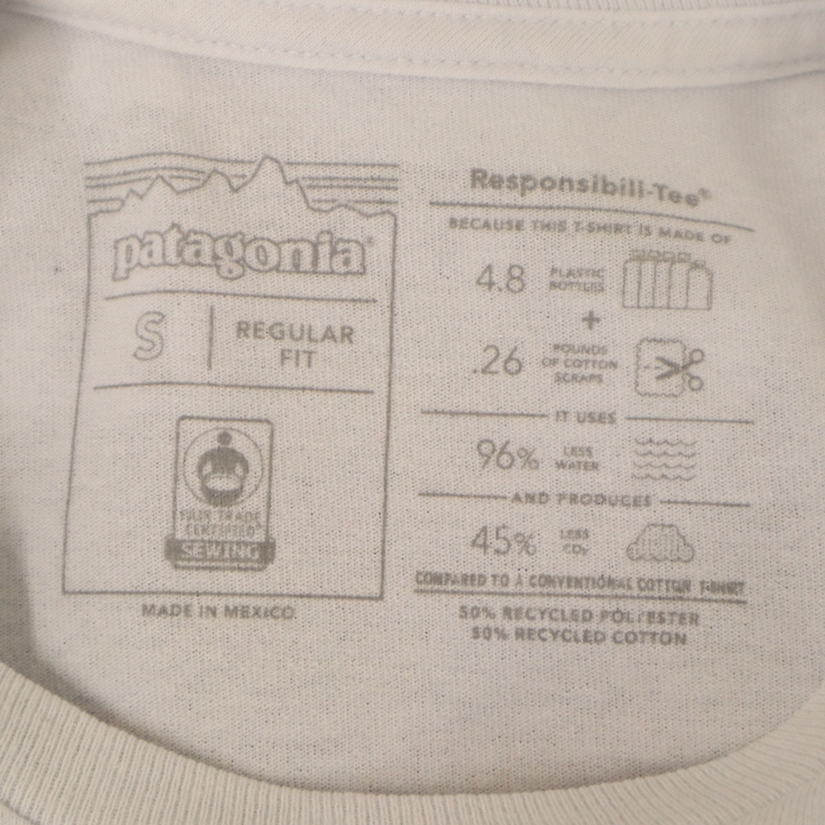 patagonia パタゴニア バックロゴ 半袖 Tシャツ S ブルーホワイト 38504SP21 アウトドア メンズ