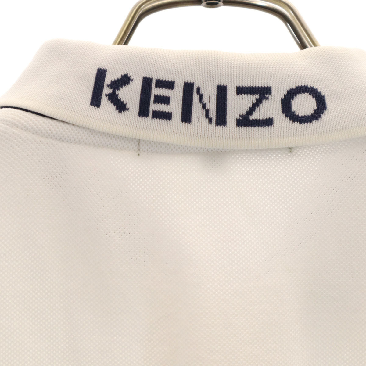 KENZO GOLF ケンゾーゴルフ 90s オールド 半袖 ポロシャツ 5 ホワイト 鹿の子 メンズ