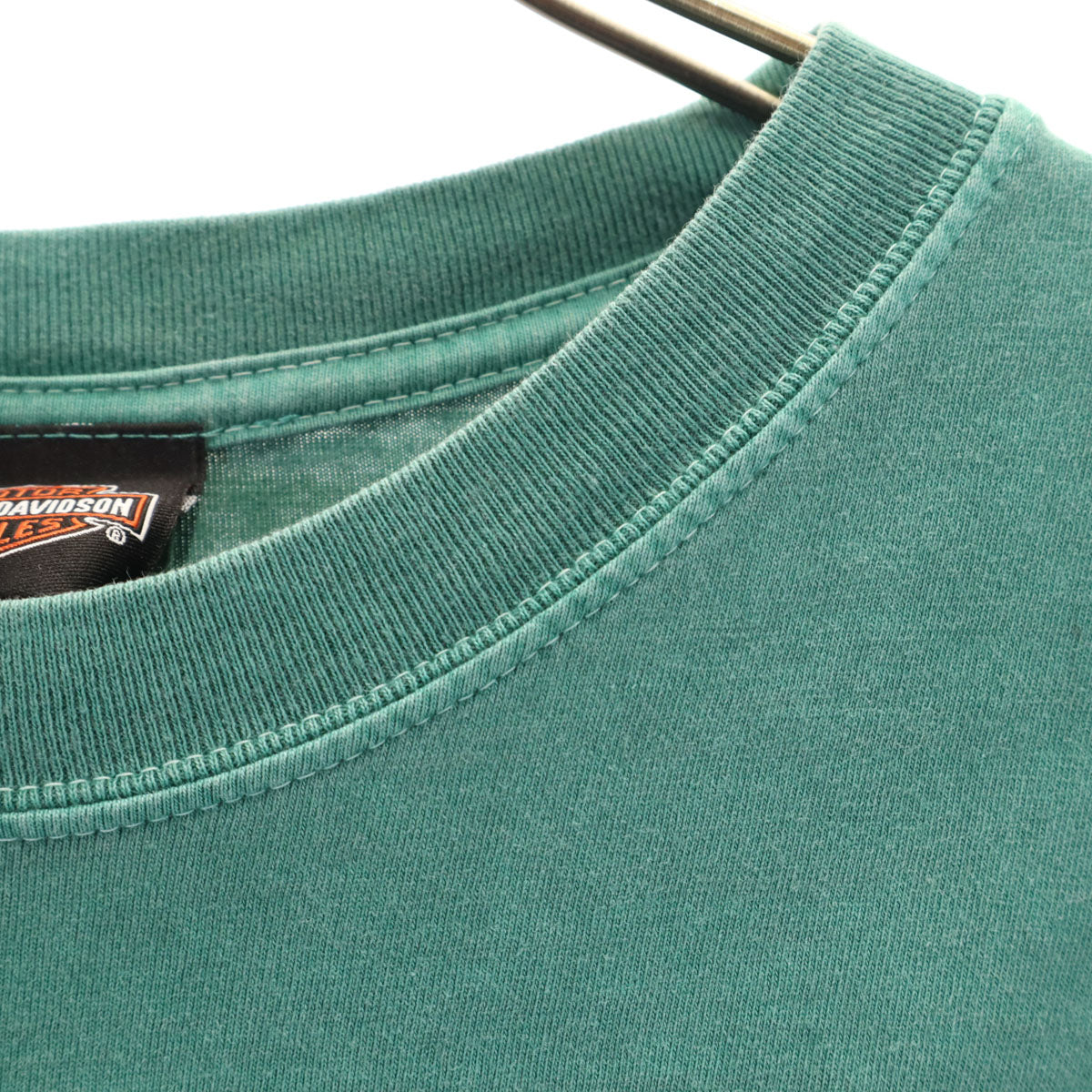 HARLEY DAVIDSON ハーレーダビッドソン バックロゴ 半袖 Tシャツ S グリーン メンズ