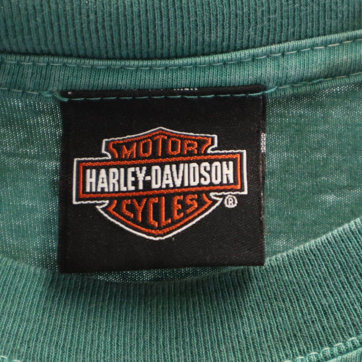 HARLEY DAVIDSON ハーレーダビッドソン バックロゴ 半袖 Tシャツ S グリーン メンズ