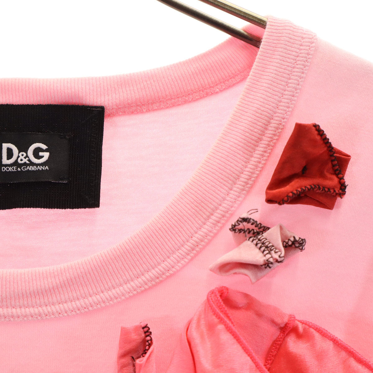 D&G DOLCE&GABBANA ディーアンドジードルチェアンドガッバーナ 半袖 Tシャツ 40 ピンク レディース