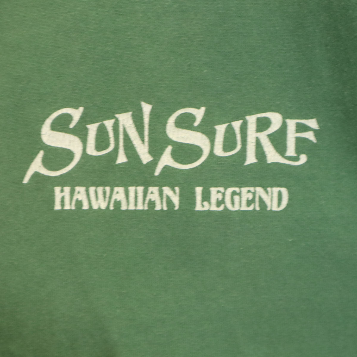 SUN SURF サンサーフ バックプリント タイガー 半袖 Tシャツ L グリーン系 メンズ