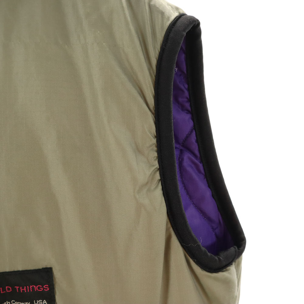 WILDTHINGS ワイルドシングス USA製 リバーシブル 中綿ベスト XS グレー メンズ