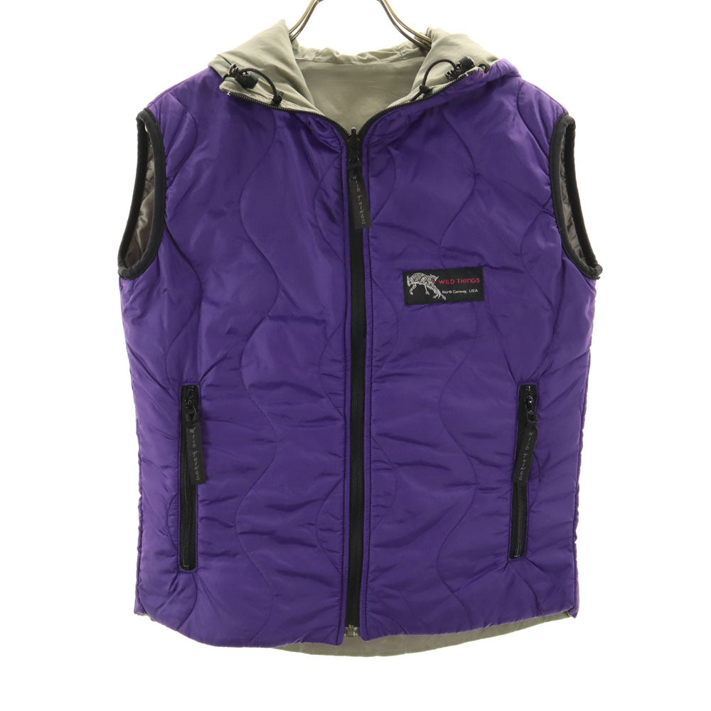 WILDTHINGS ワイルドシングス USA製 リバーシブル 中綿ベスト XS グレー メンズ
