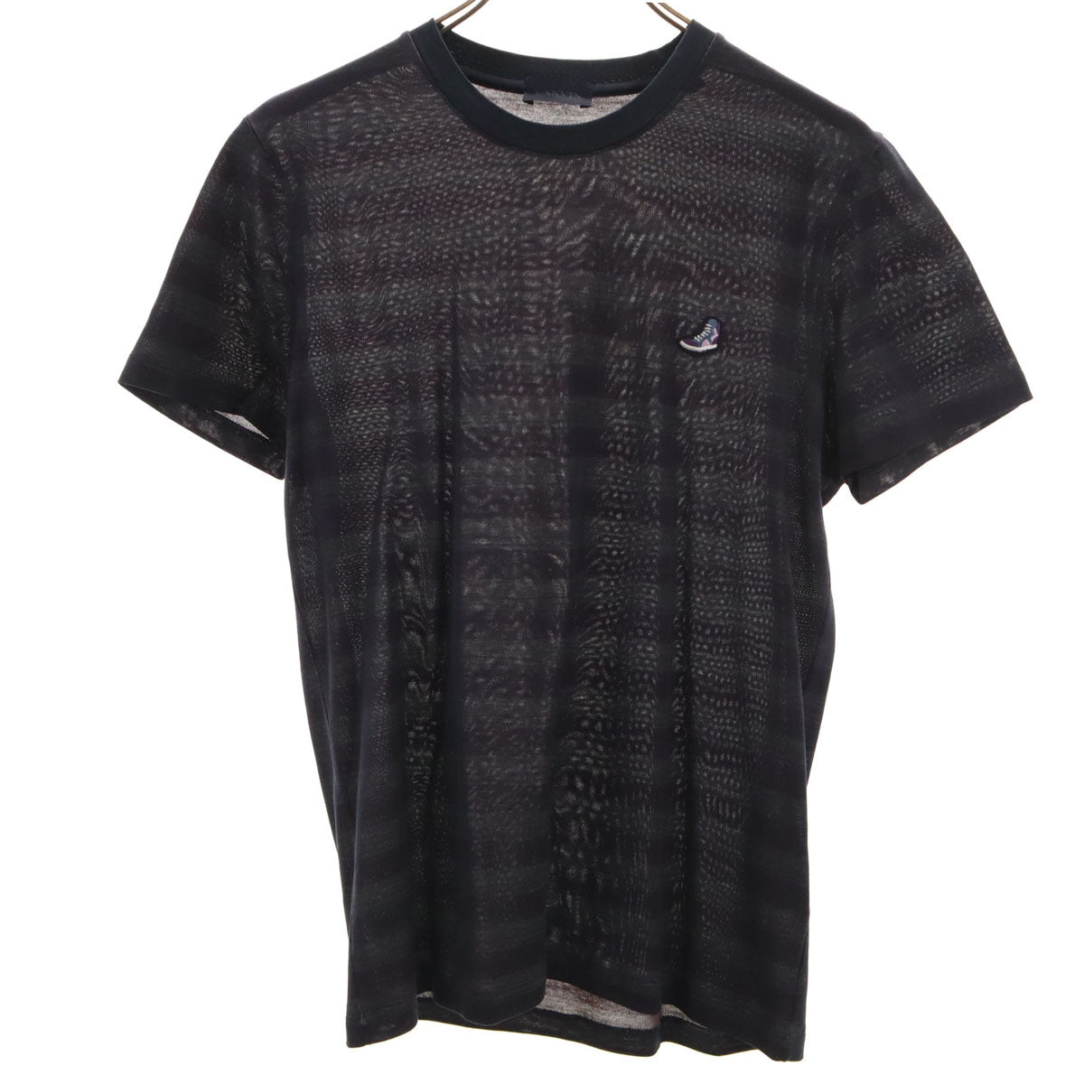 美品 LANVIN ランバン イタリア製 ボーダー柄 半袖 Tシャツ XS ネイビー メンズ