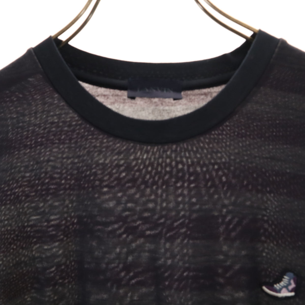 美品 LANVIN ランバン イタリア製 ボーダー柄 半袖 Tシャツ XS ネイビー メンズ