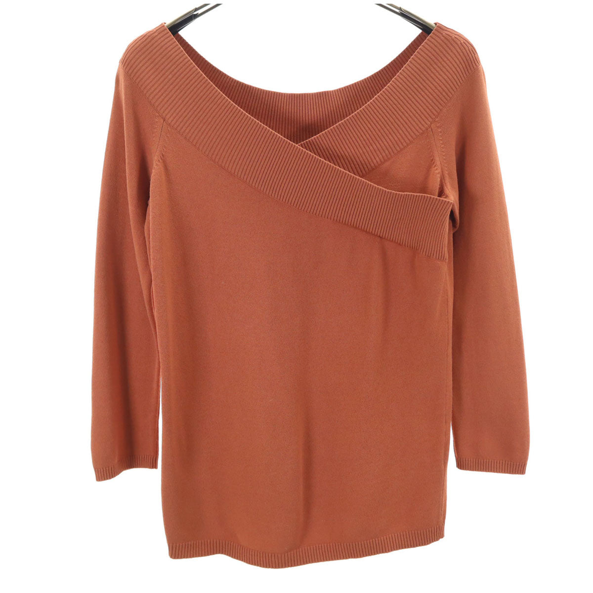 EPOCA エポカ 7分袖 ニット 40 オレンジブラウン レディース