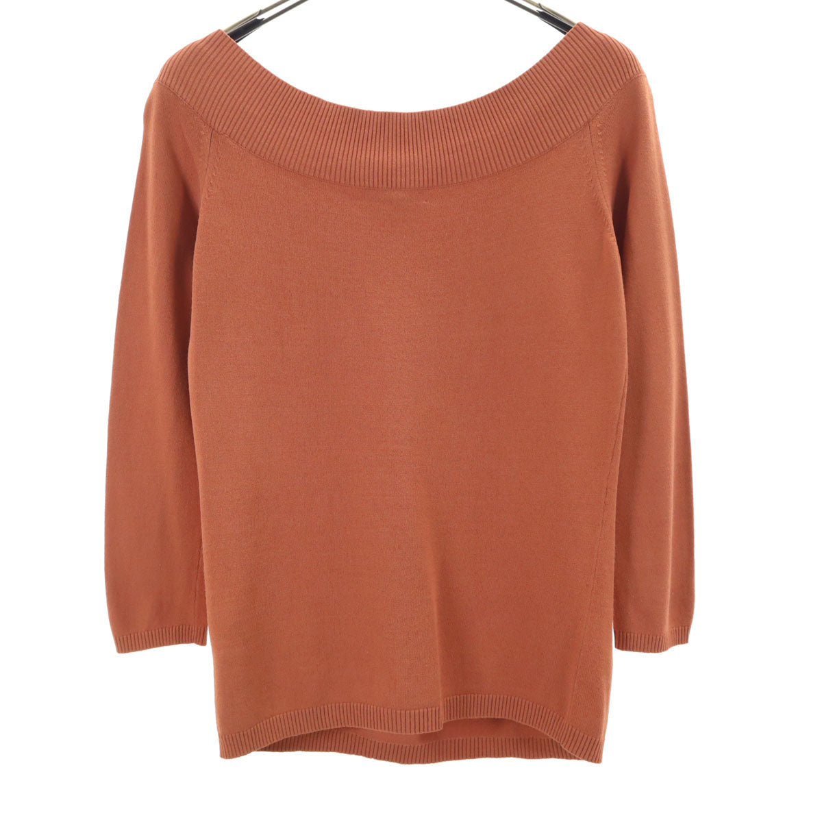 EPOCA エポカ 7分袖 ニット 40 オレンジブラウン レディース
