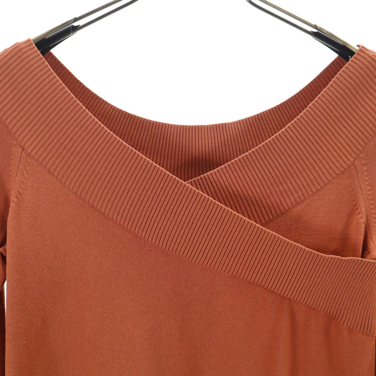 EPOCA エポカ 7分袖 ニット 40 オレンジブラウン レディース