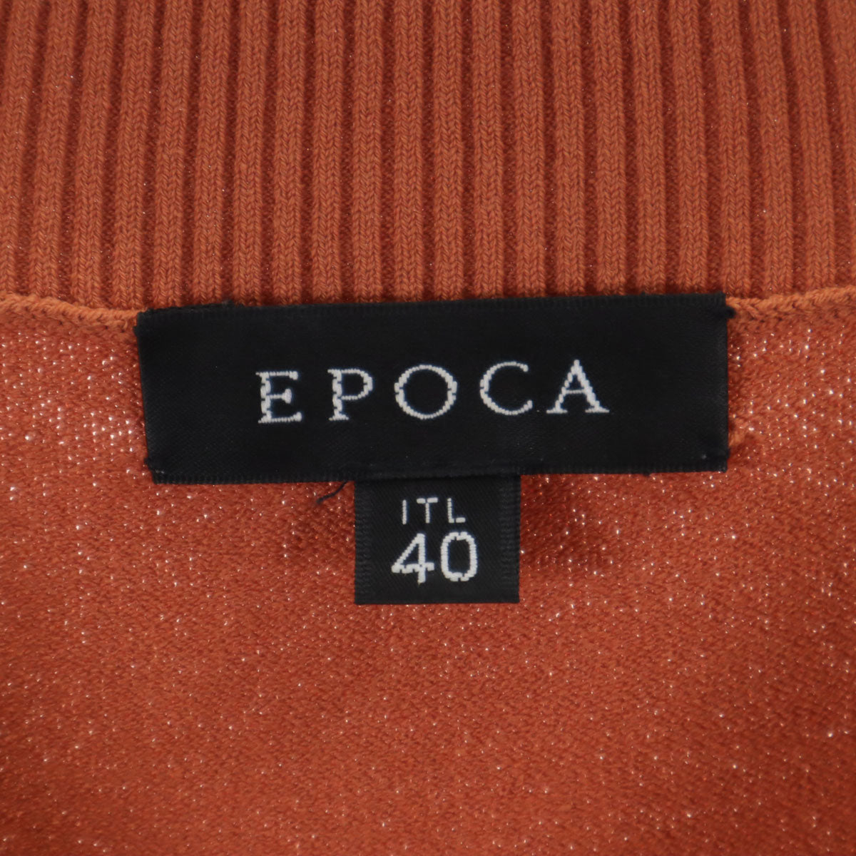 EPOCA エポカ 7分袖 ニット 40 オレンジブラウン レディース