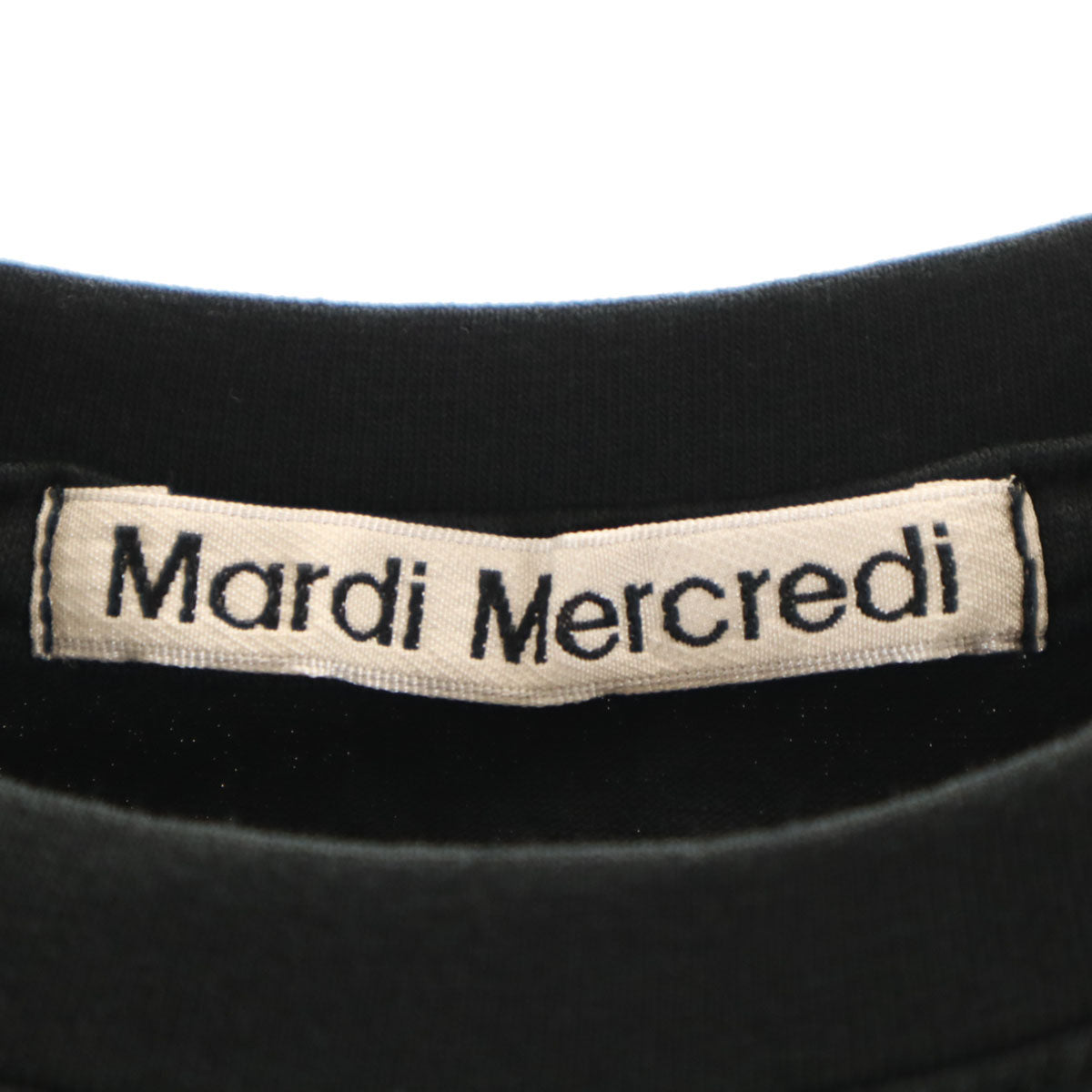 Mardi Mercredi マルディメクルディ 花 半袖 ショート丈 Tシャツ ONE SIZE ブラック レディース