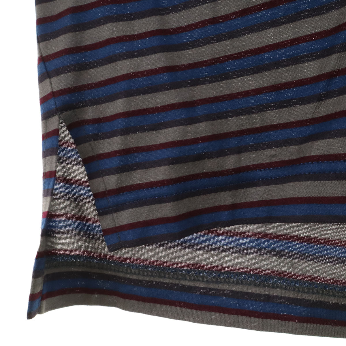 美品 LANVIN ランバン イタリア製 ボーダー柄 半袖 Tシャツ XS グレー メンズ