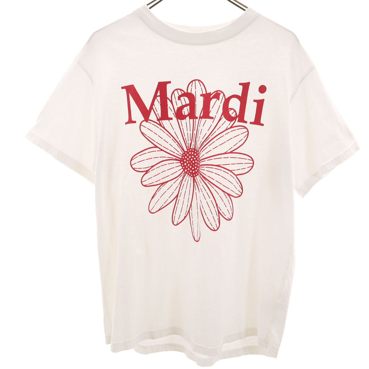 Mardi Mercredi マルディメクルディ 花 半袖 Tシャツ ホワイト レディース