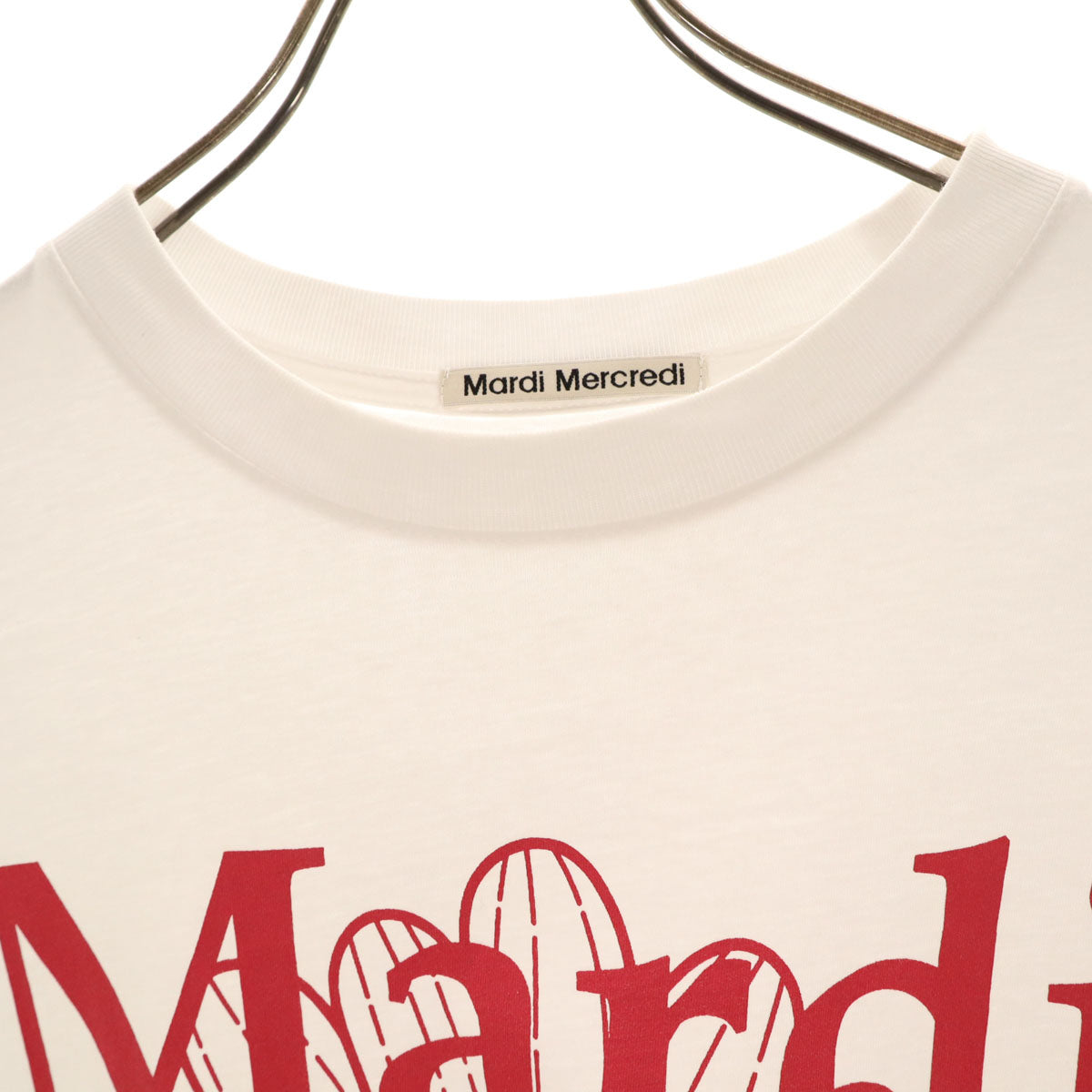 Mardi Mercredi マルディメクルディ 花 半袖 Tシャツ ホワイト レディース