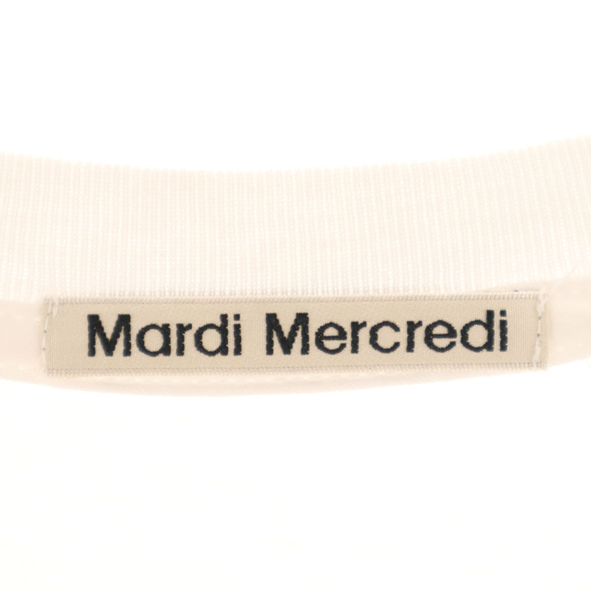 Mardi Mercredi マルディメクルディ 花 半袖 Tシャツ ホワイト レディース