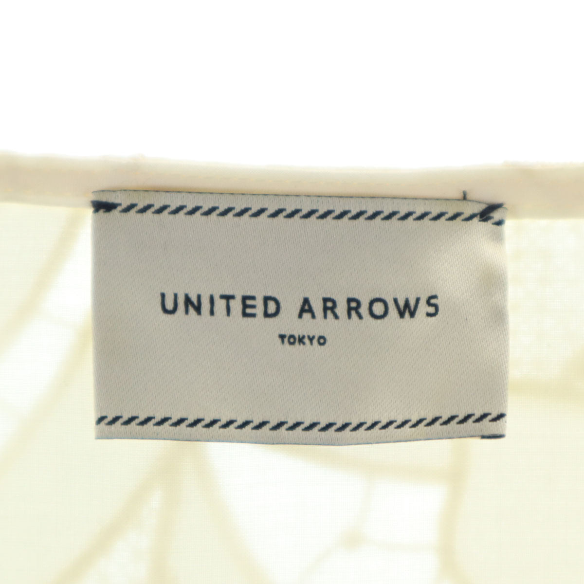 UNITED ARROWS ユナイテッドアローズ 日本製 長袖 ボートネック 総レース ブラウス 36 アイボリー プルオーバー レディース