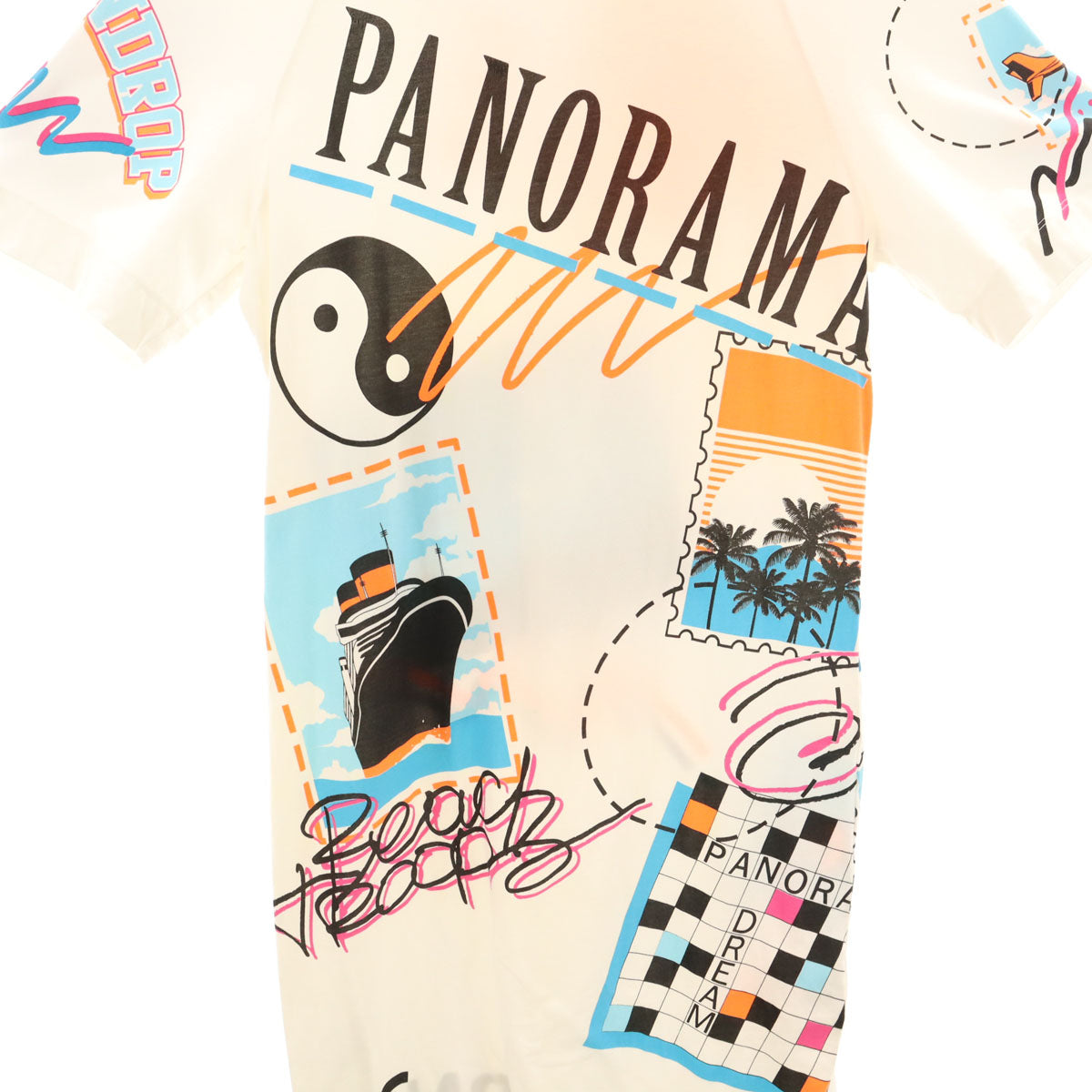LOVEMOSCHINO ラブモスキーノ 半袖 Tシャツ ワンピース 42 ホワイト レディース