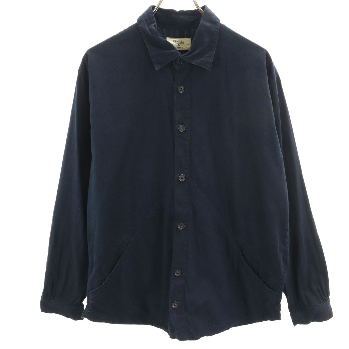 remilla レミーラ 日本製 長袖 シャツ L ネイビー メンズ